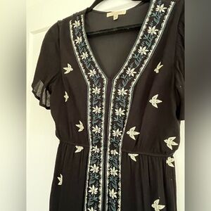 NWOT- Bohme Embroidered knee-length dress.